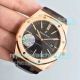  JF Factory Copy Audemars Piguet Royal Oak Watch Black Dial Leather Strap 15400  (3)_th.jpg